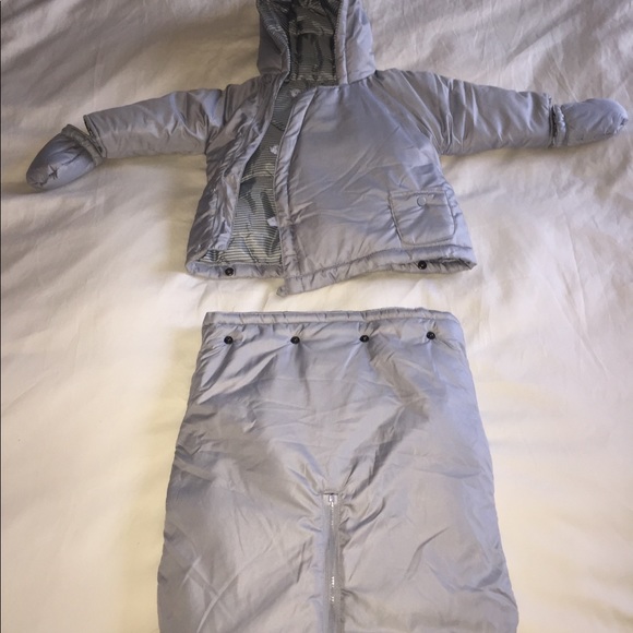 VERTBAUDET Baby Blue All-in-One Snowsuit 12-18mts - Picture 5 of 8